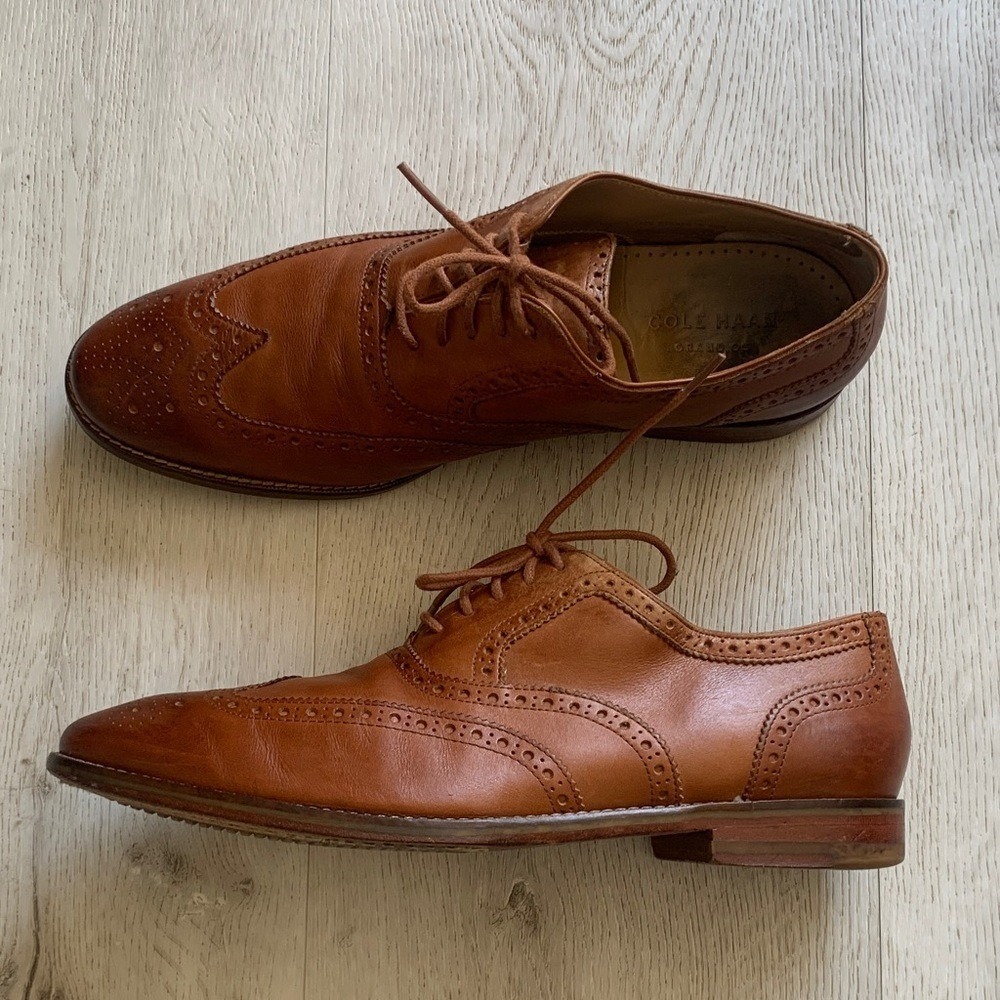 Cole Haan Leather Mens‎ Shiny Oxfords